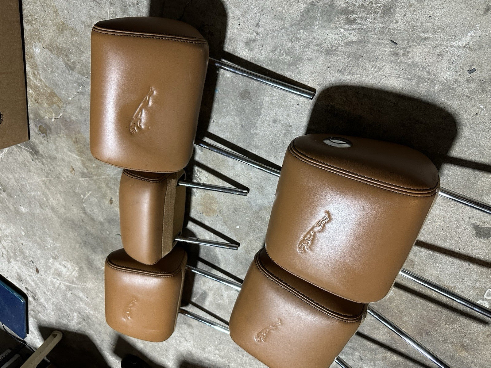 10-19 Jaguar XJ XJL X351 Headrest Head Rest Set Brown OEM