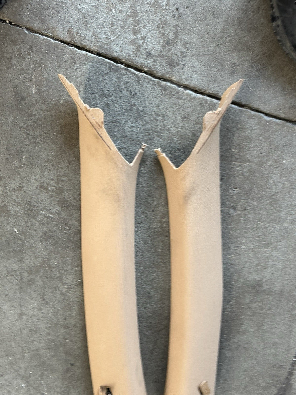 2003-2010 PORSCHE CAYENNE 957 FRONT INTERIOR A PILLAR TRIM PANEL ALCANTARA SET