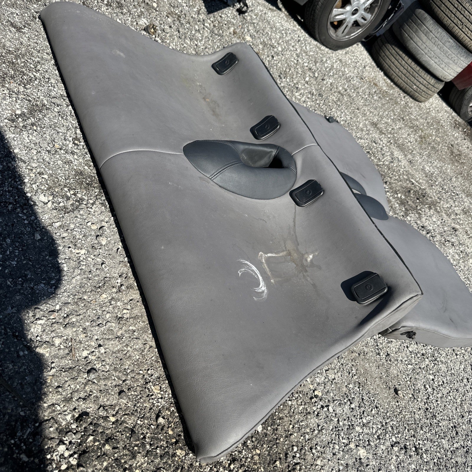 2005 Mini Cooper R52 Rear Upper Lower Seat Set Leather Gray OEM