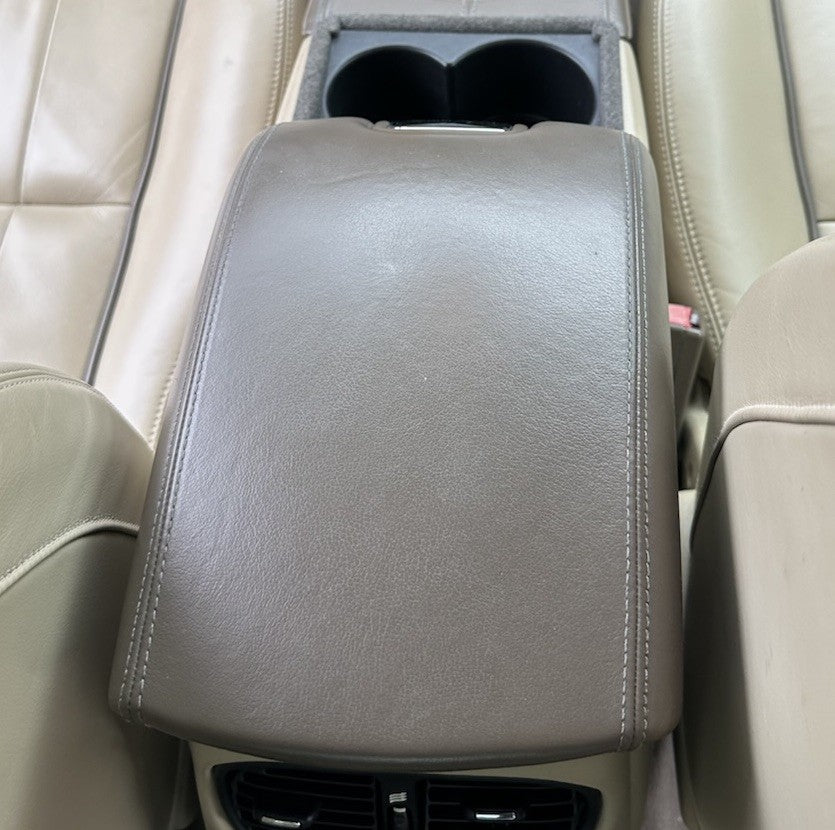 2003-2008 Jaguar S-Type S Type Center Console Brown Leather Armrest Lid OEM