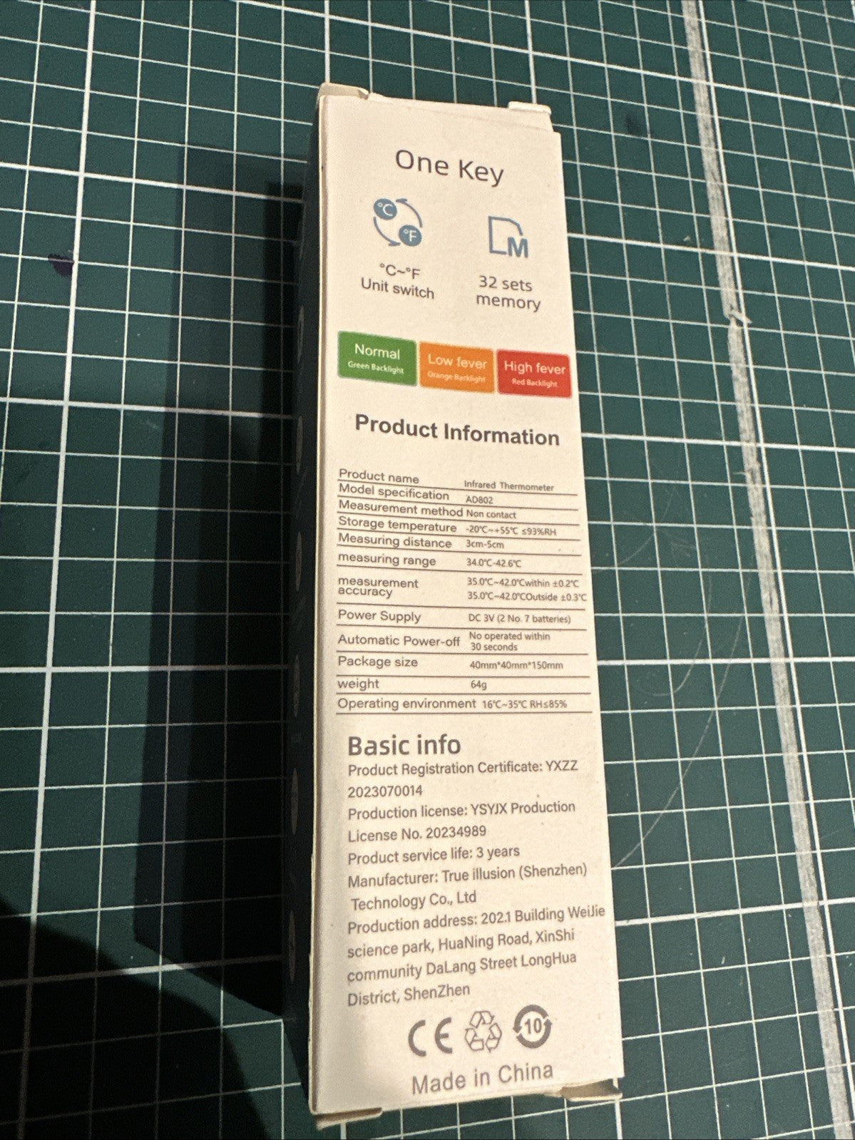 Non-Contact Electronic Thermometer Digital LCD Infrared Forehead Temperature Gun