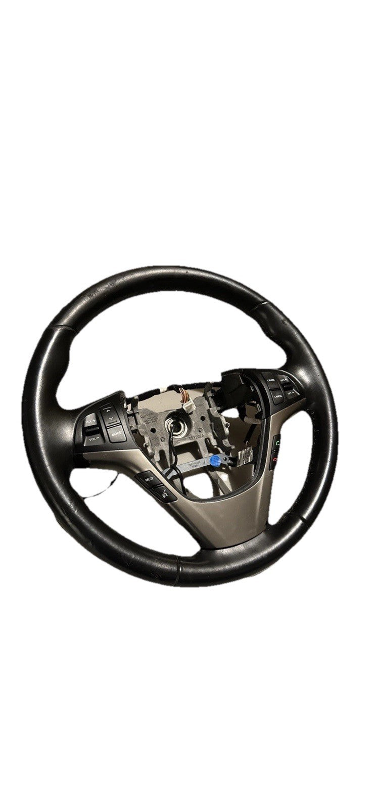 2013-2016 HYUNDAI GENESIS COUPE STEERING WHEEL BLACK LEATHER OEM W/ Cruise USED