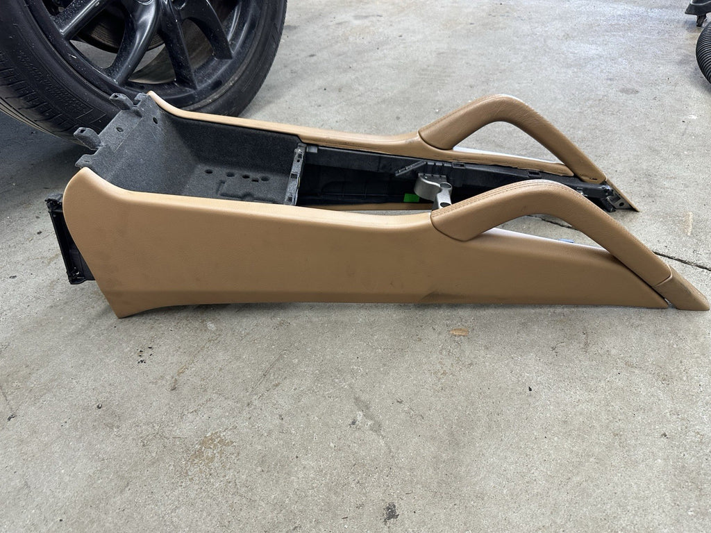 11-18 Porsche Cayenne 958 Center Console Arm Rest Storage Frame Leather OEM