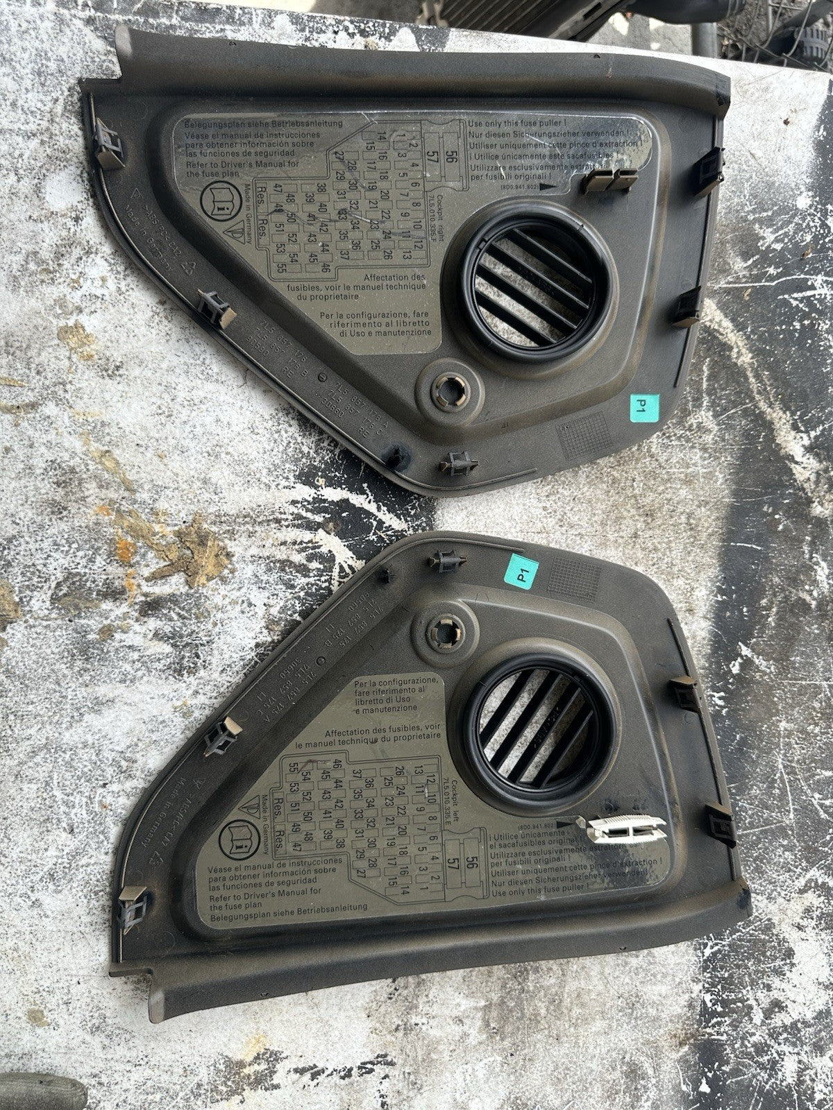 03-10 PORSCHE CAYENNE 957 DASH FRONT END TRIM COVER PANEL SAND BEIGE SET