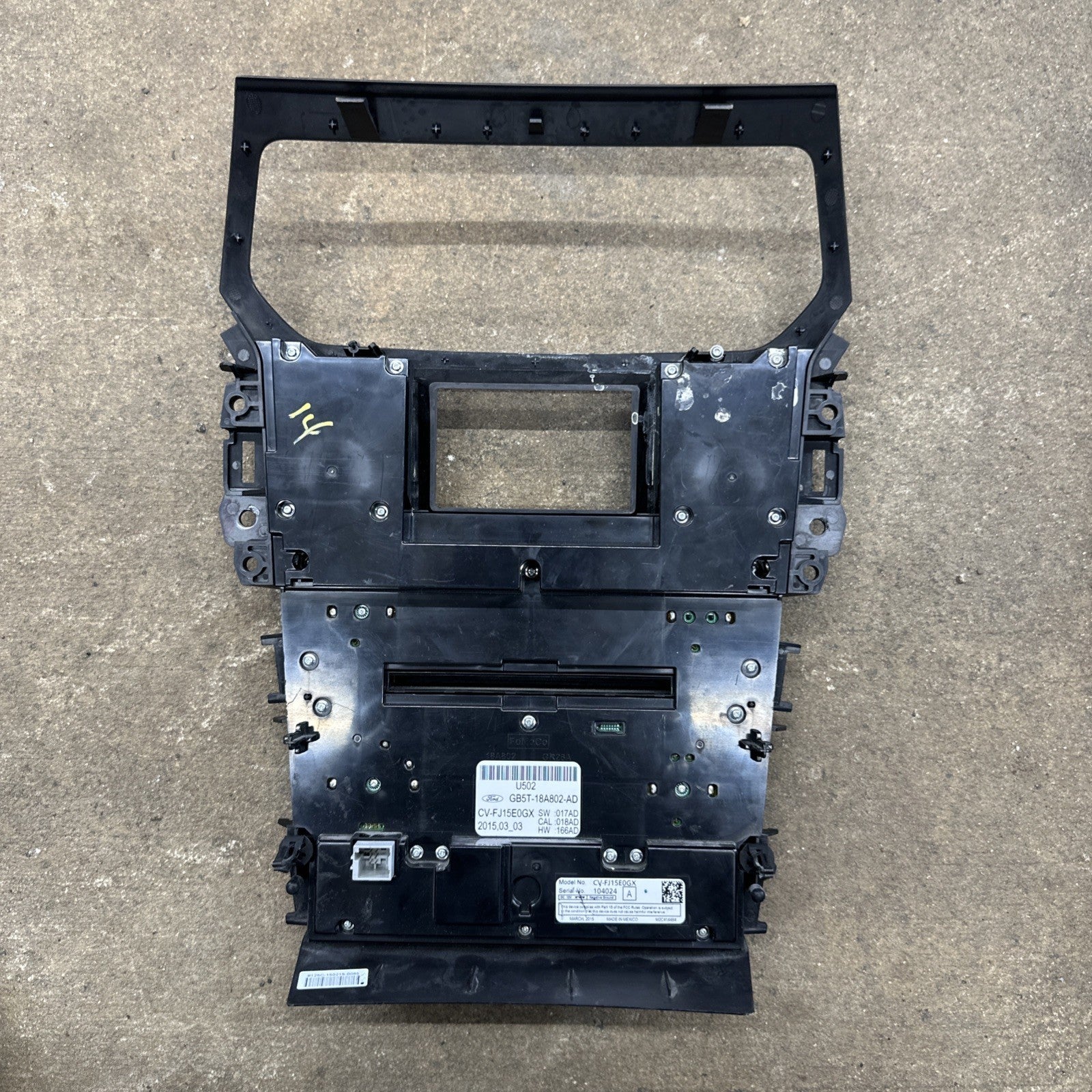 2016-2018 Ford Explorer Radio Control Panel Climate Panel - GB5T-18A802-AD OEM