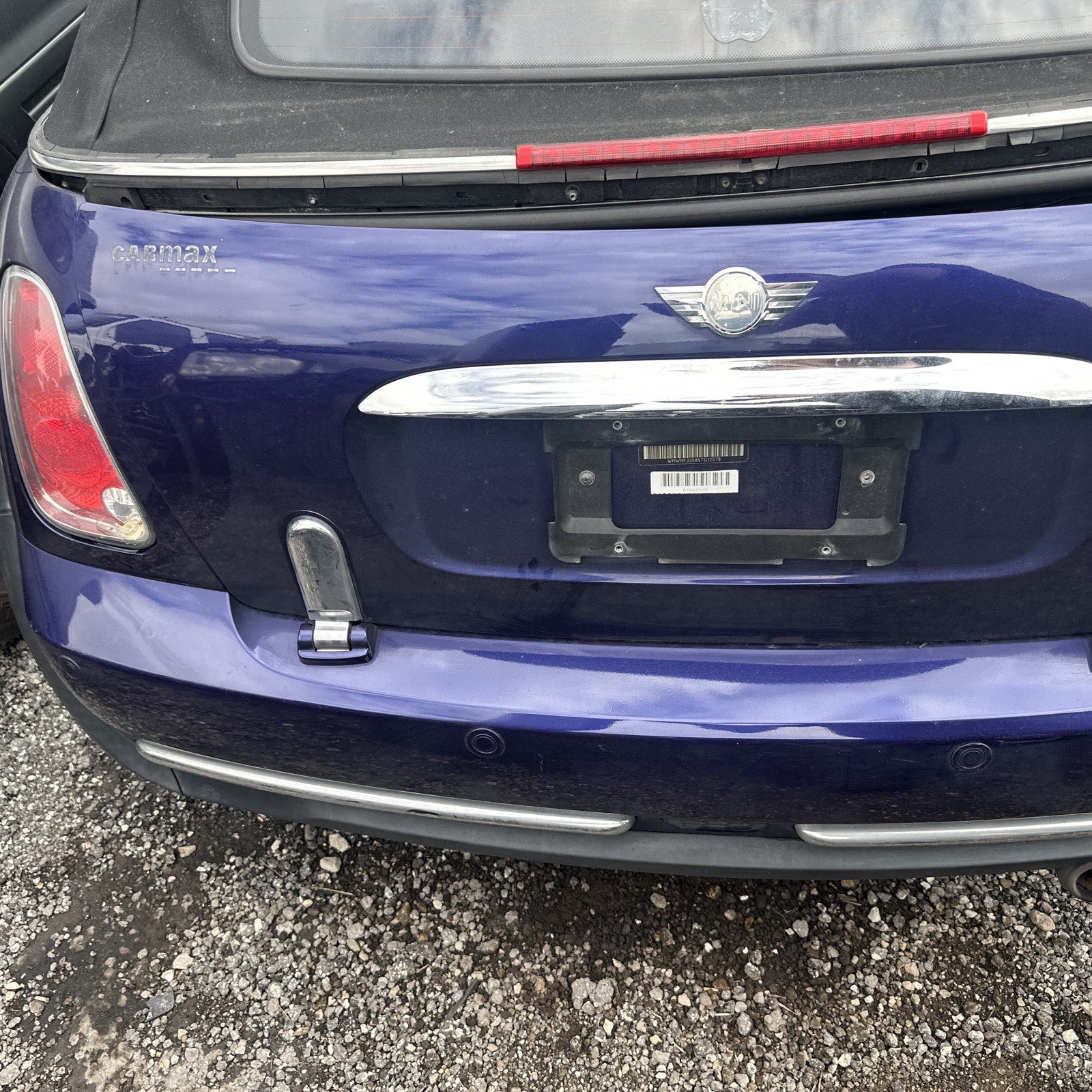 Mini Cooper Convertible Rear Trunk Lid Tailgate Blue 05-08 R52