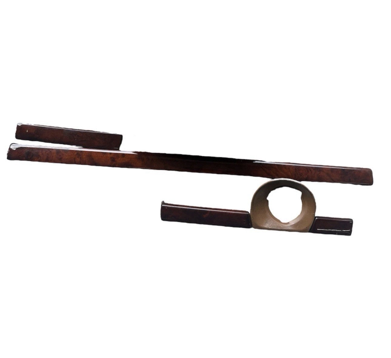 03-10 PORSCHE CAYENNE FRONT DASH PANEL MOLDING TRIM COVER SET, OEM Wood