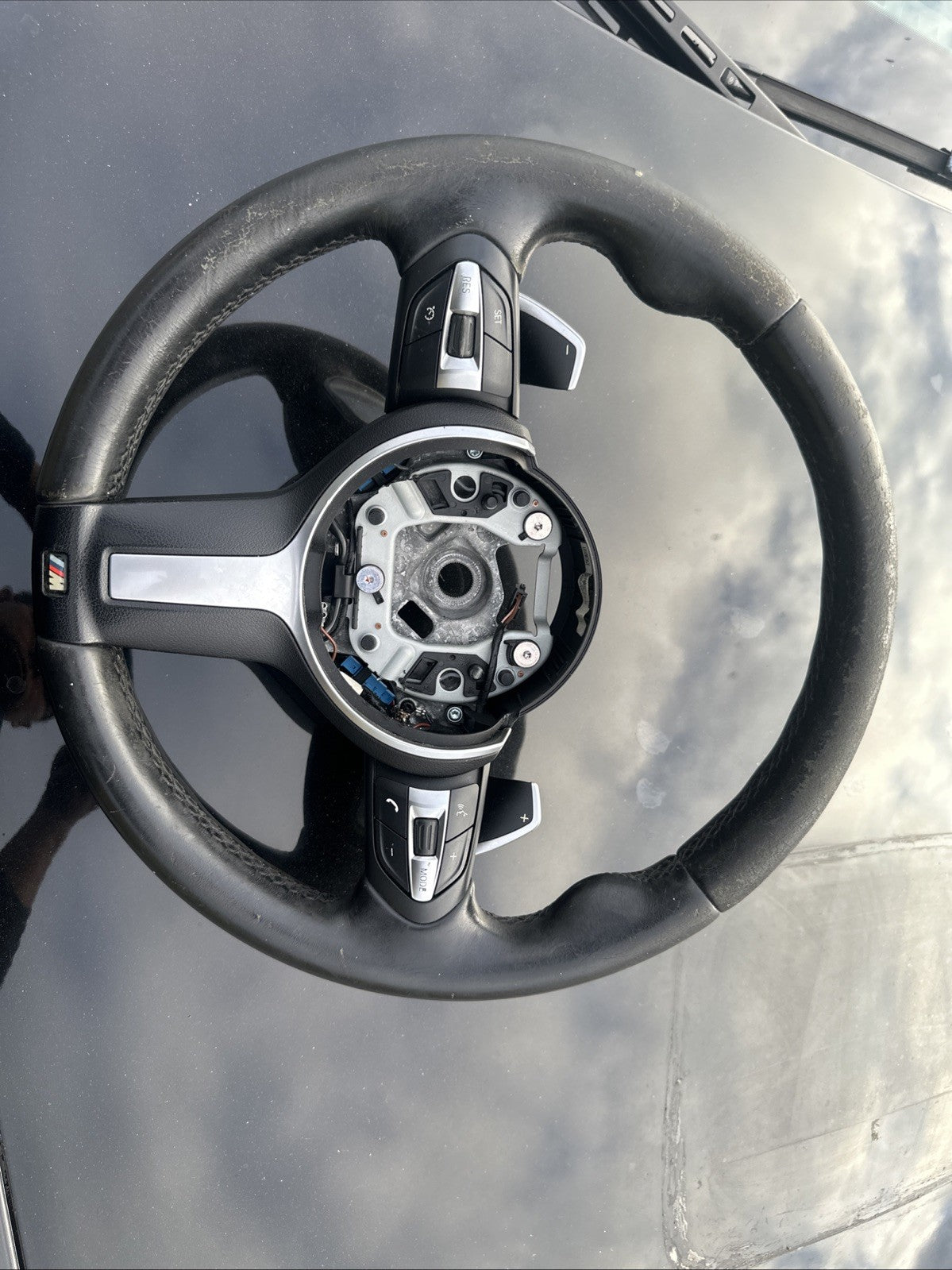 2014-2018 BMW X3 X4 X5 X6 M Sport Steering Wheel Paddle 32307847454 OEM Used