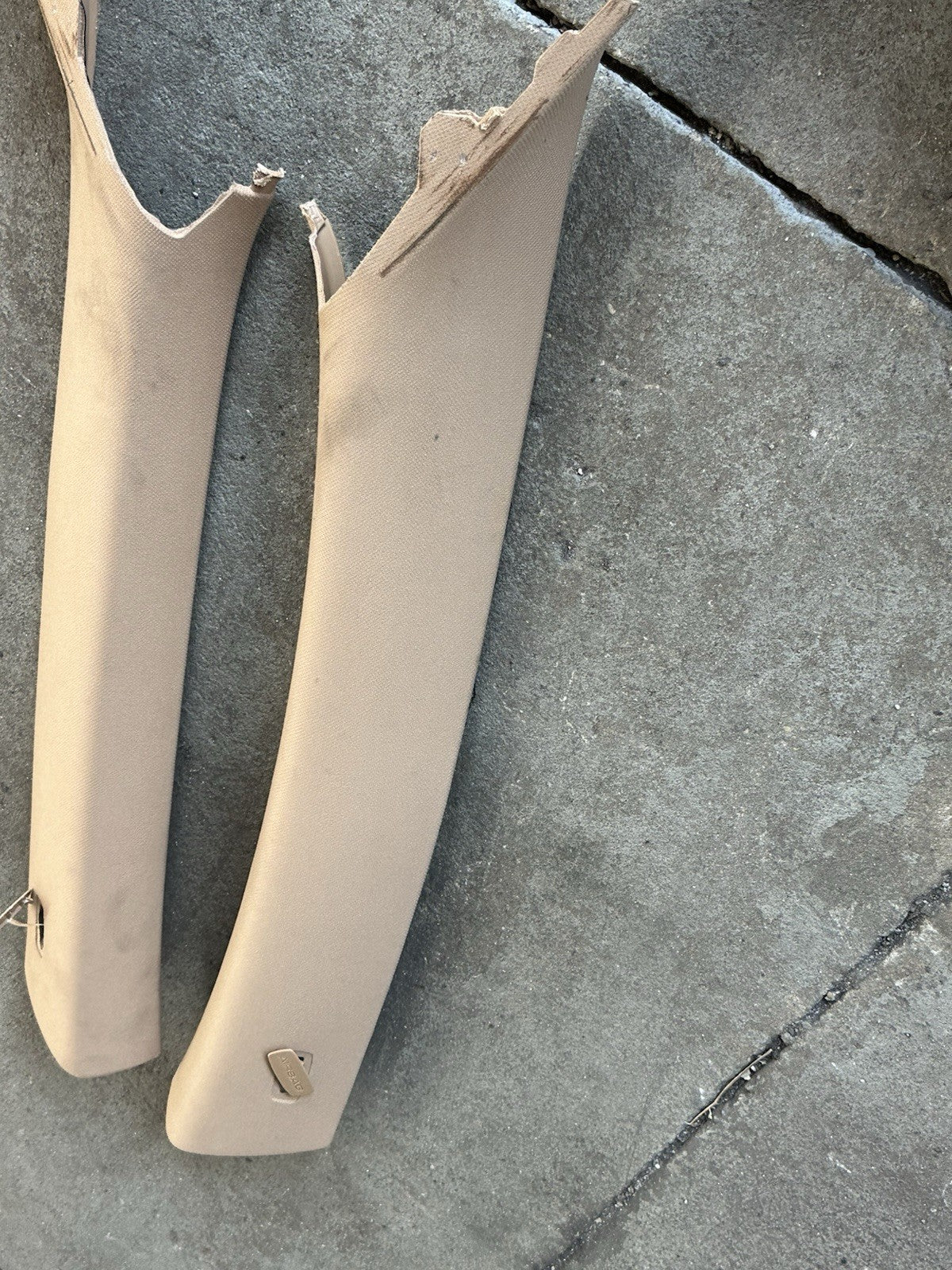 2003-2010 PORSCHE CAYENNE 957 FRONT INTERIOR A PILLAR TRIM PANEL ALCANTARA SET