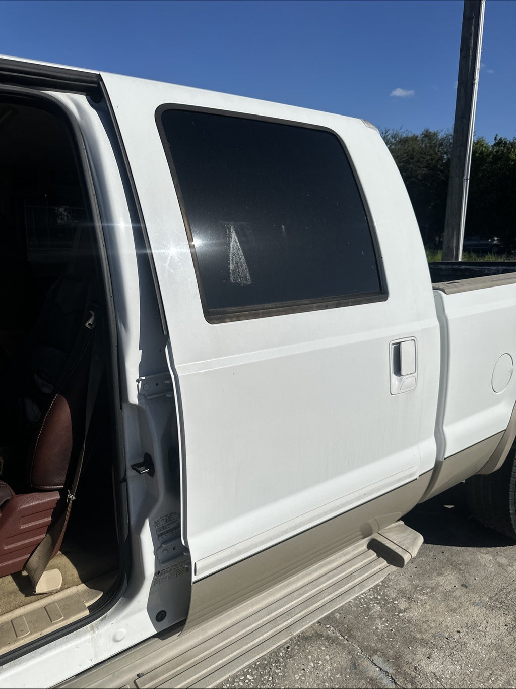 2008-2012 Ford F250 King Ranch Left Rear Door Crew Cab, Lipped/Dings, LH