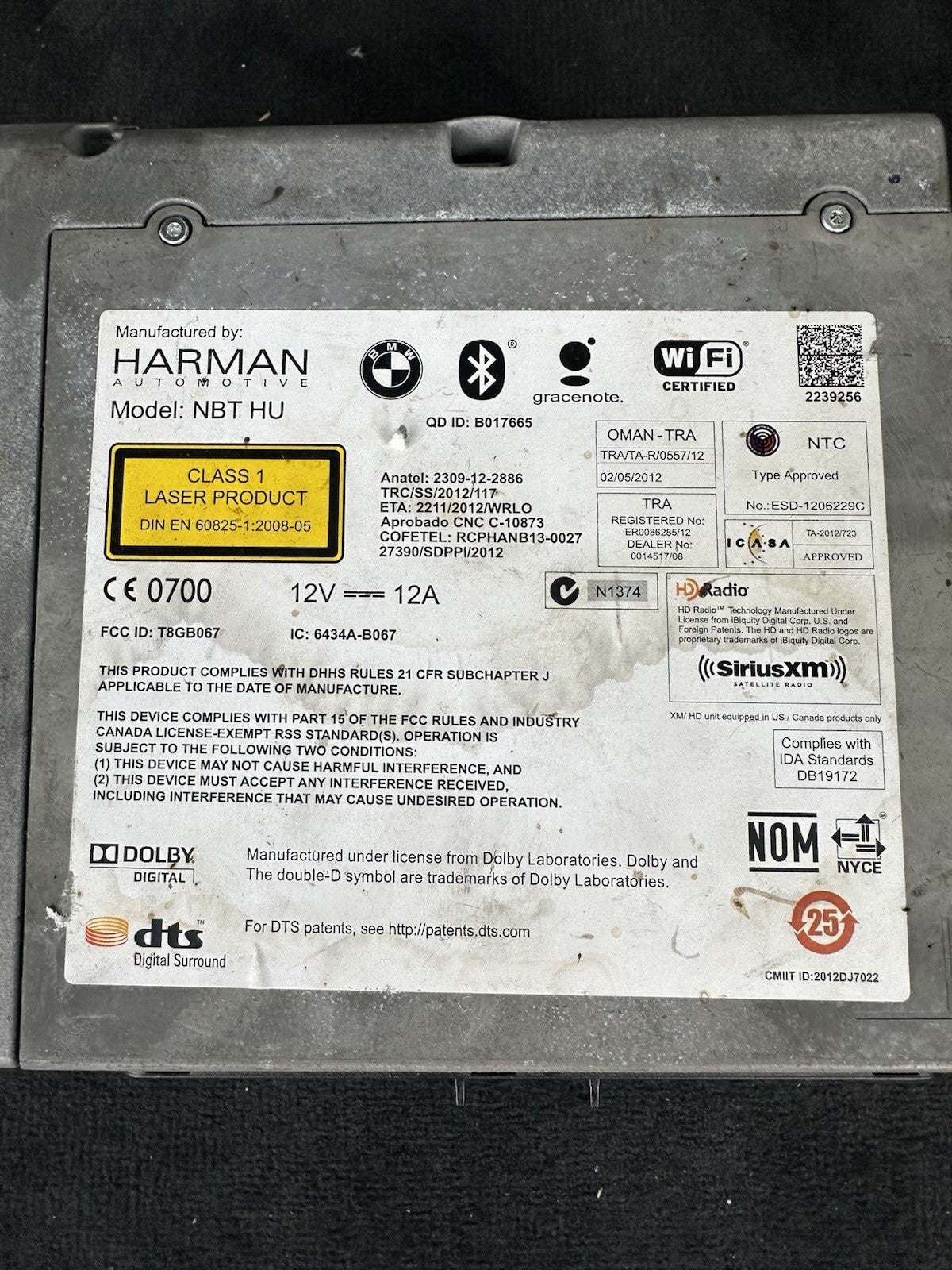 2012 - 2016 BMW M5 M6 RADIO HEAD UNIT CD PLAYER CI932732001 OEM 12 13 14 15 16