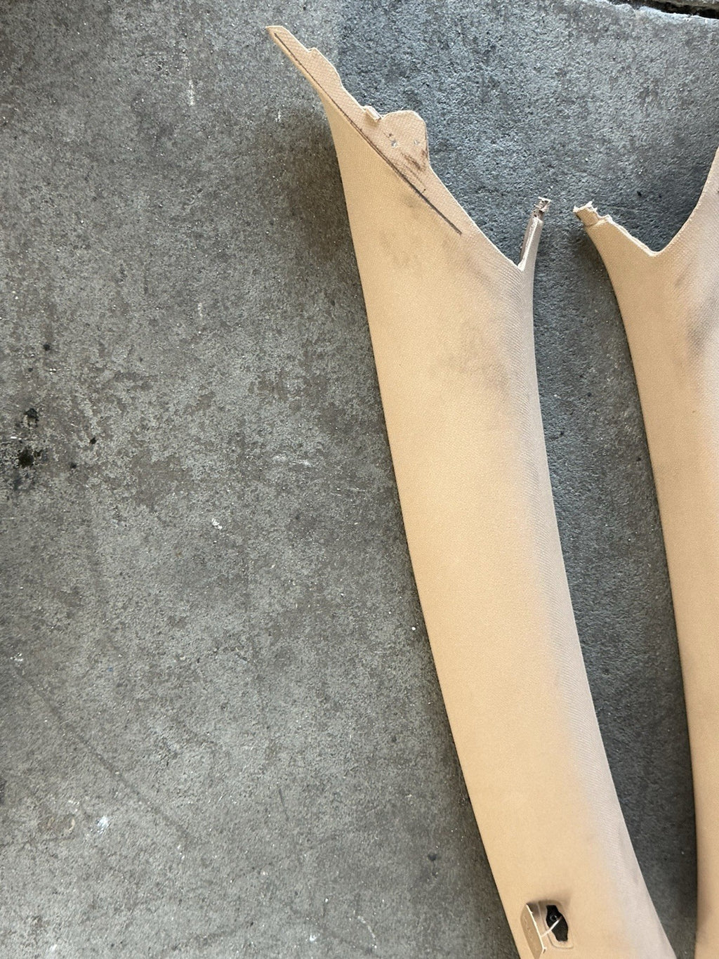 2003-2010 PORSCHE CAYENNE 957 FRONT INTERIOR A PILLAR TRIM PANEL ALCANTARA SET