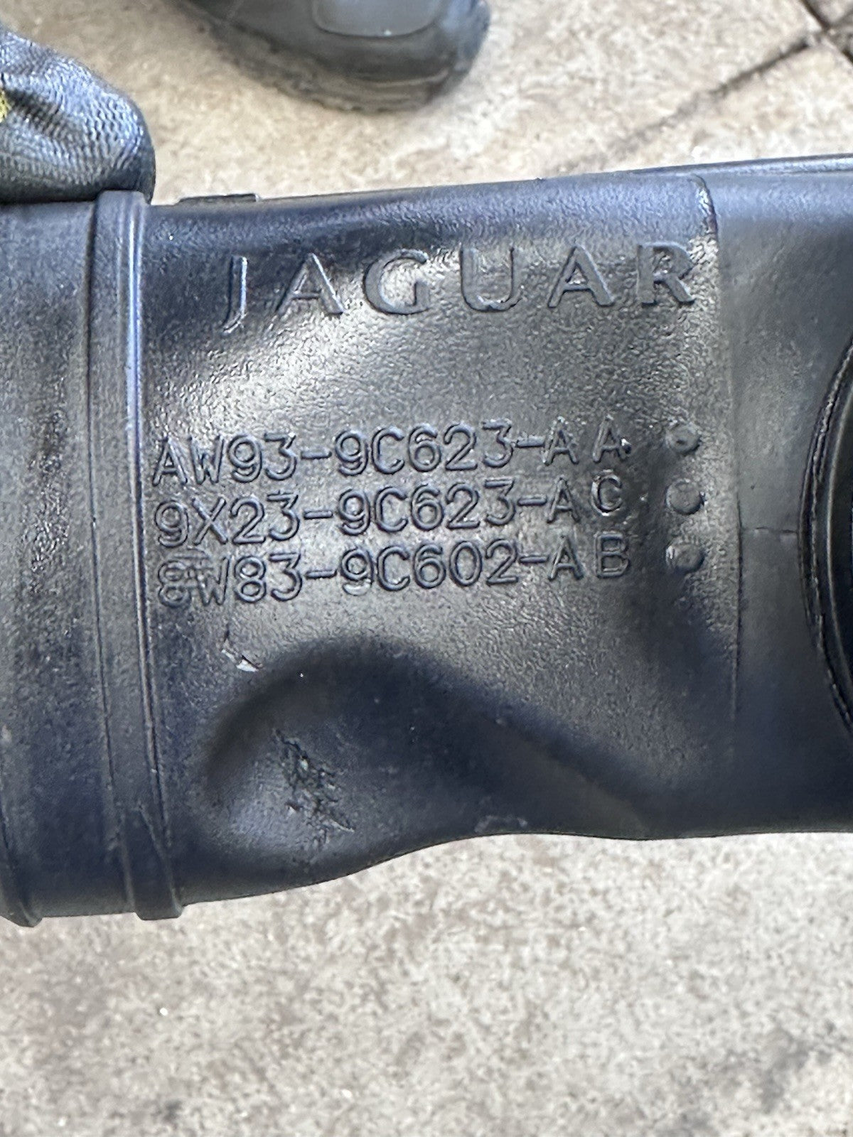 10-15 Jaguar XK XKR X150 Air Intake Pipe Connector Tube AW93-9C623-AA Oem