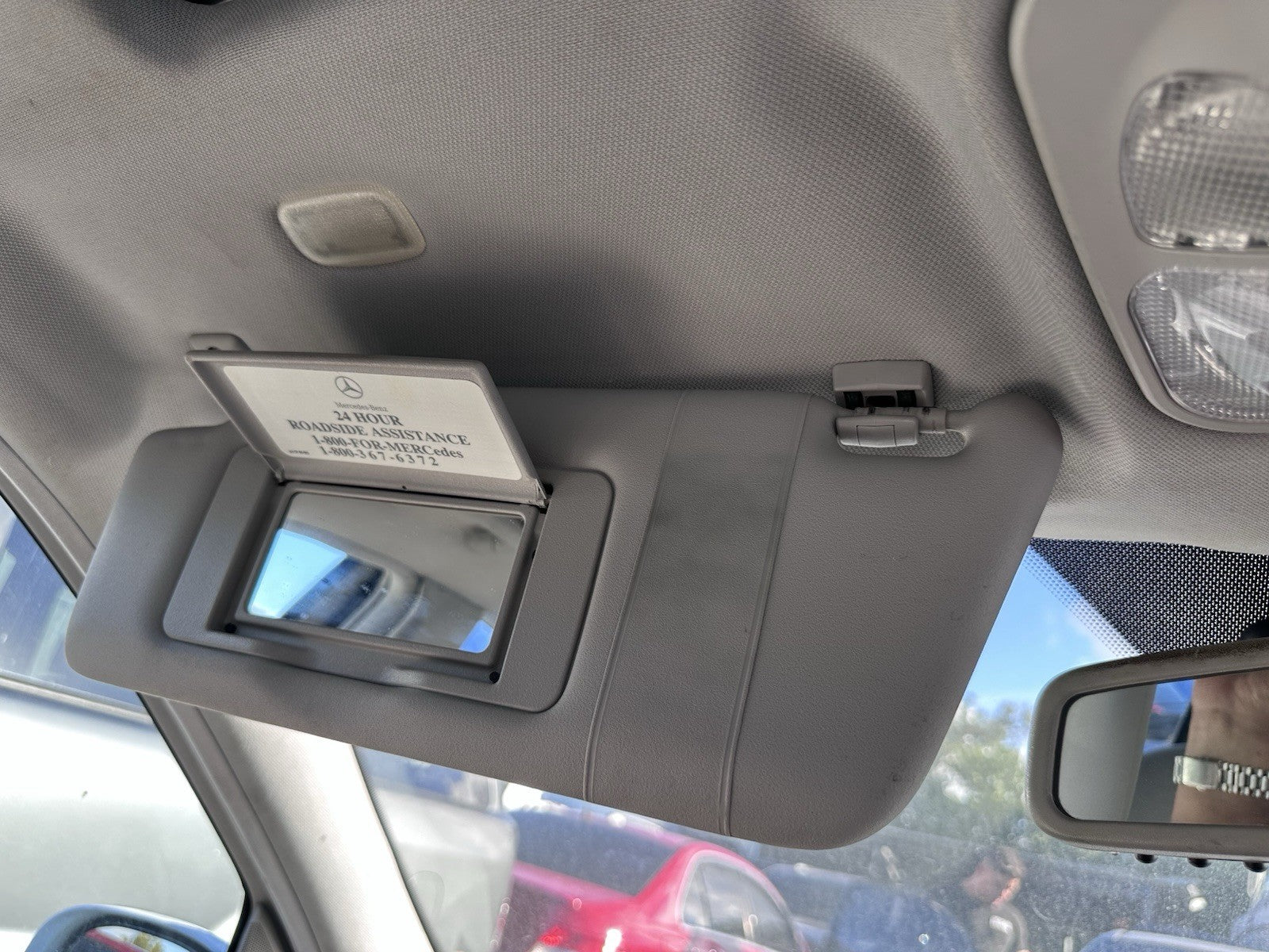 OEM 2006-2007 Mercedes C230 Driver and Passenger Side Sun Visor Gray