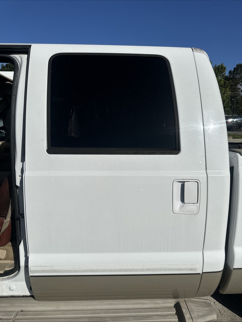 2008-2012 Ford F250 King Ranch Left Rear Door Crew Cab, Lipped/Dings, LH