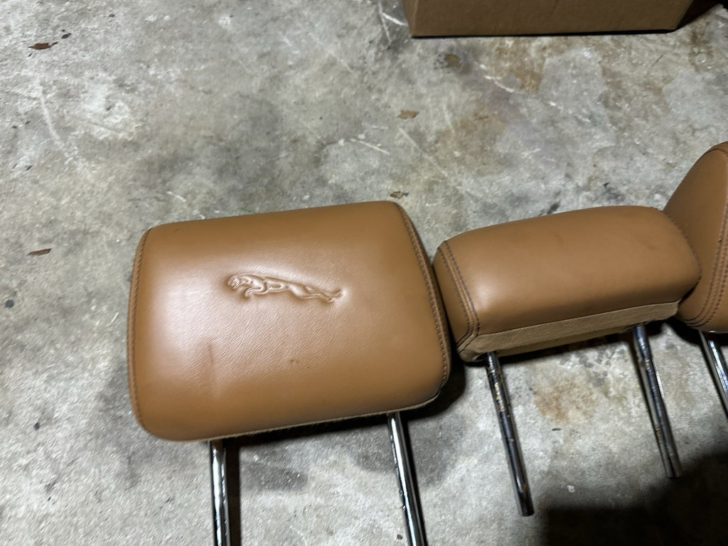 10-19 Jaguar XJ XJL X351 Headrest Head Rest Set Brown OEM