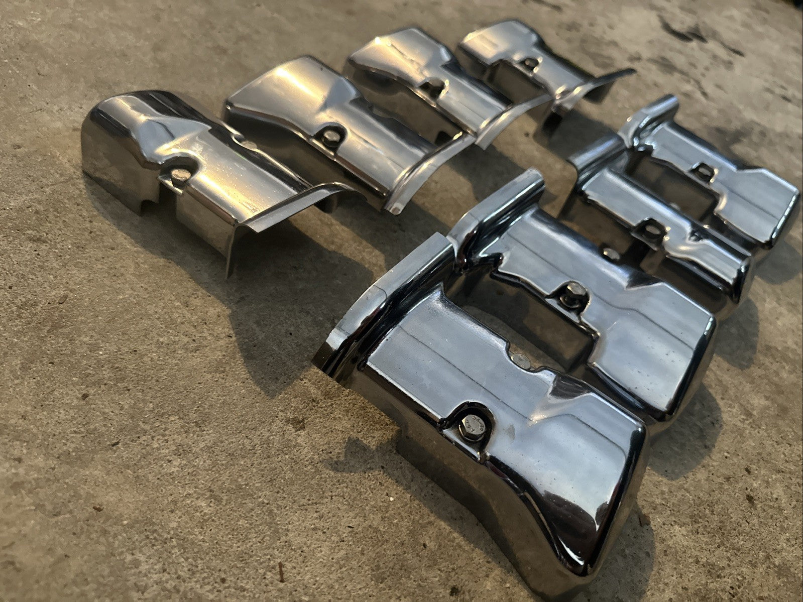 1996 YAMAHA ROYAL STAR XVZ1300A ENGINE CHROME CYLINDER HEAD COVER TRIM SET