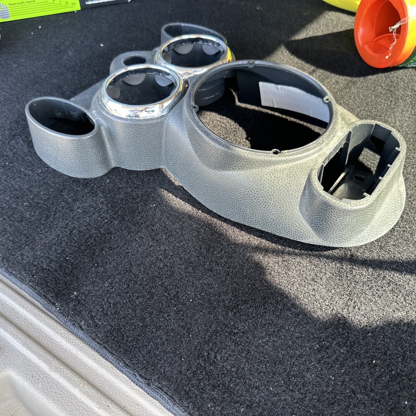 2005 Mini Cooper Convertible Center Console Cup Holder Trim Shifter Cover Black