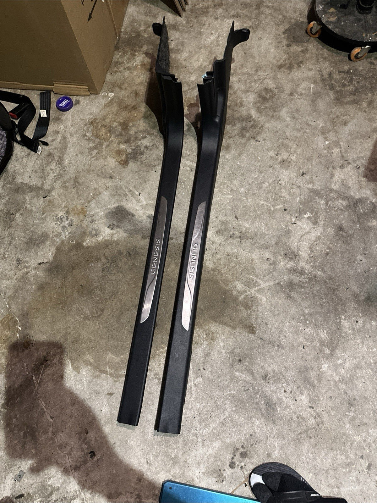 2014 Hyundai Genesis Coupe RH LH Door Sill Scuff Plate Trim Cover OEM