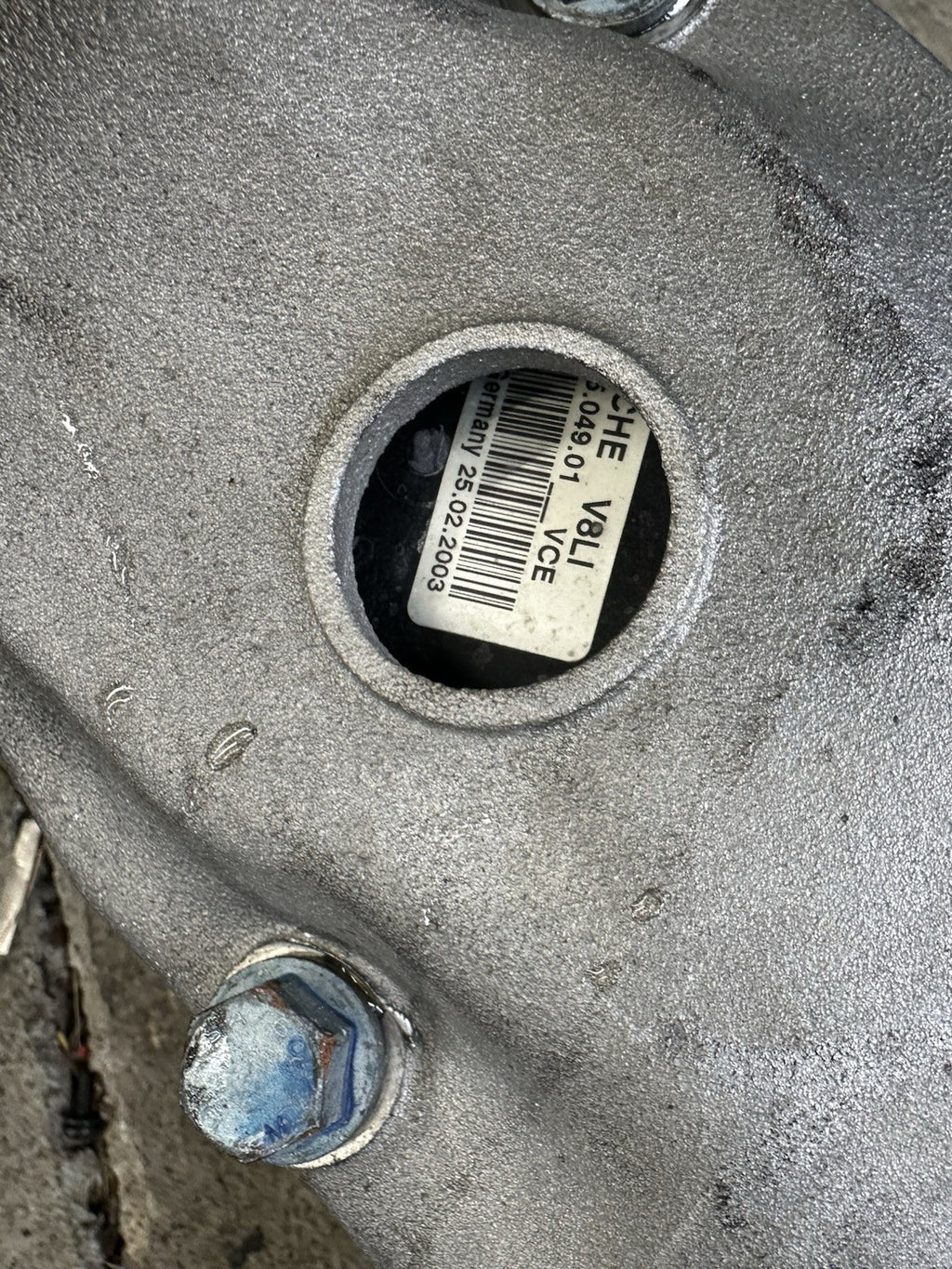 03-06 Porsche Cayenne 955 Front Subframe Cradle Crossmember Support 94837530902