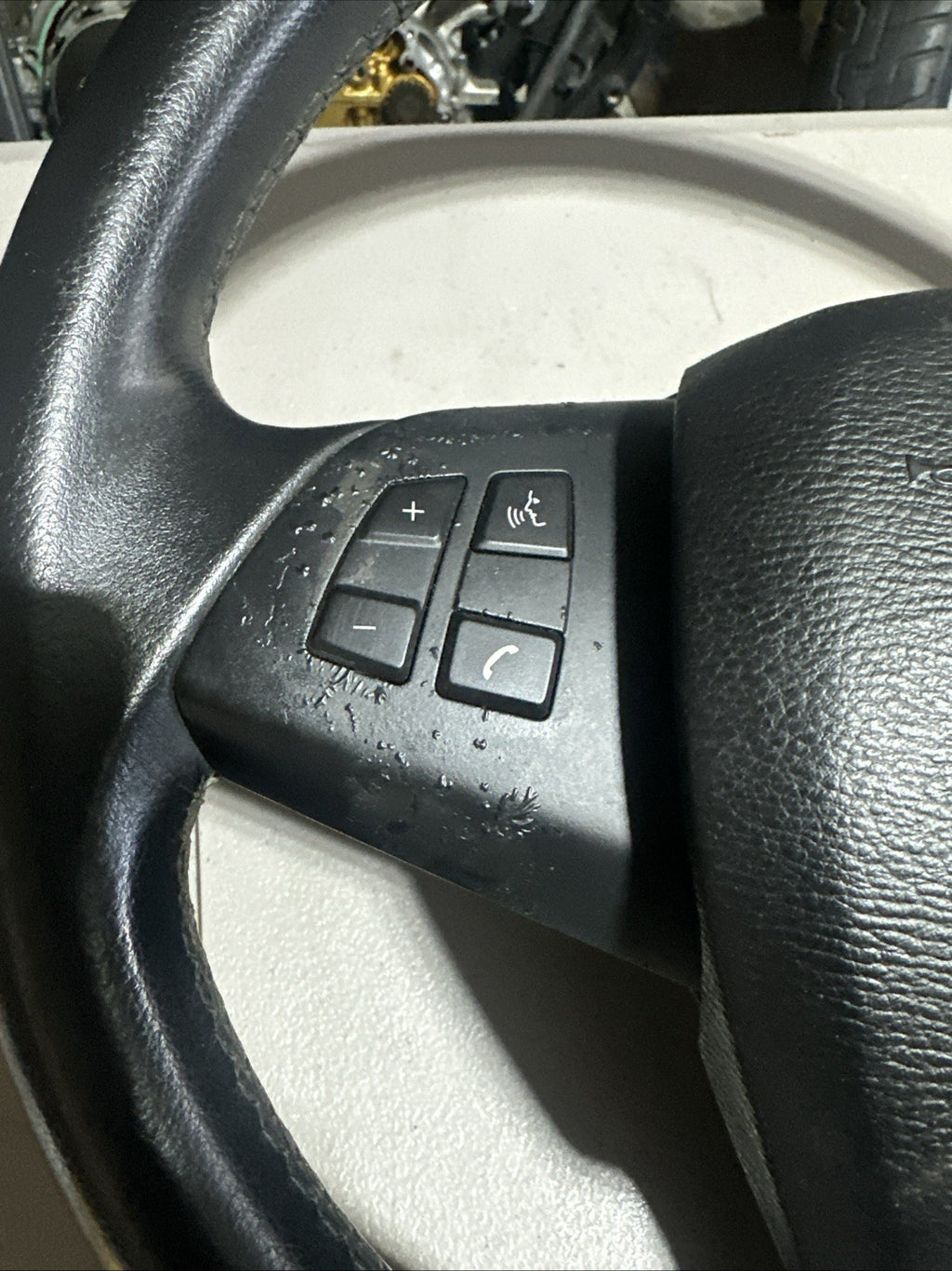 2007-2013 bmw x5 e70e steering wheel black with switch knob control oem