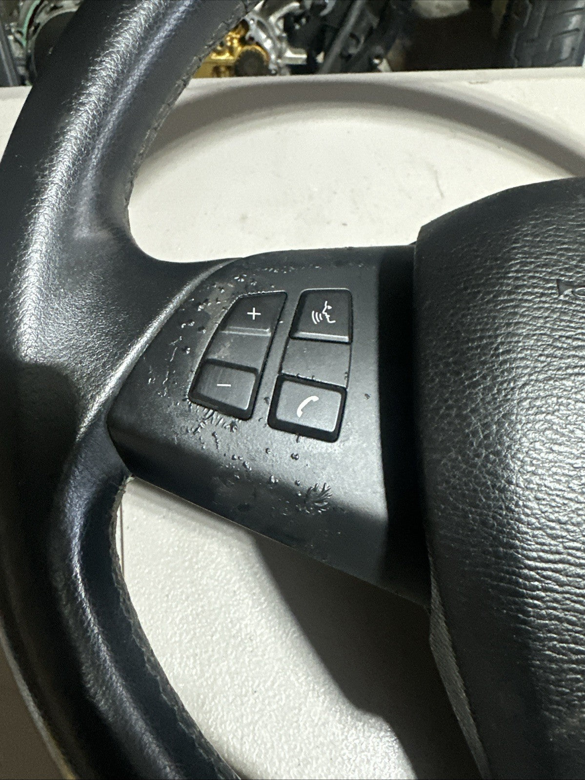 2007-2013 bmw x5 e70e steering wheel black with switch knob control oem