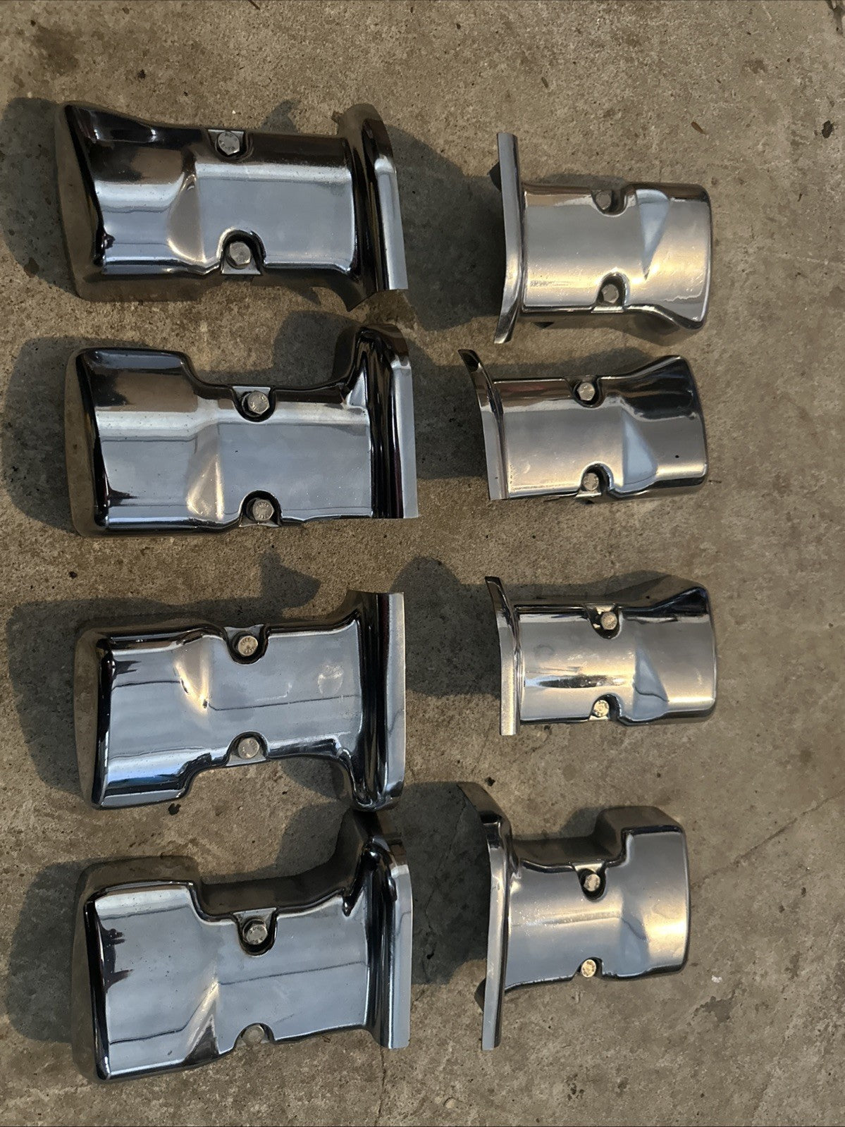 1996 YAMAHA ROYAL STAR XVZ1300A ENGINE CHROME CYLINDER HEAD COVER TRIM SET