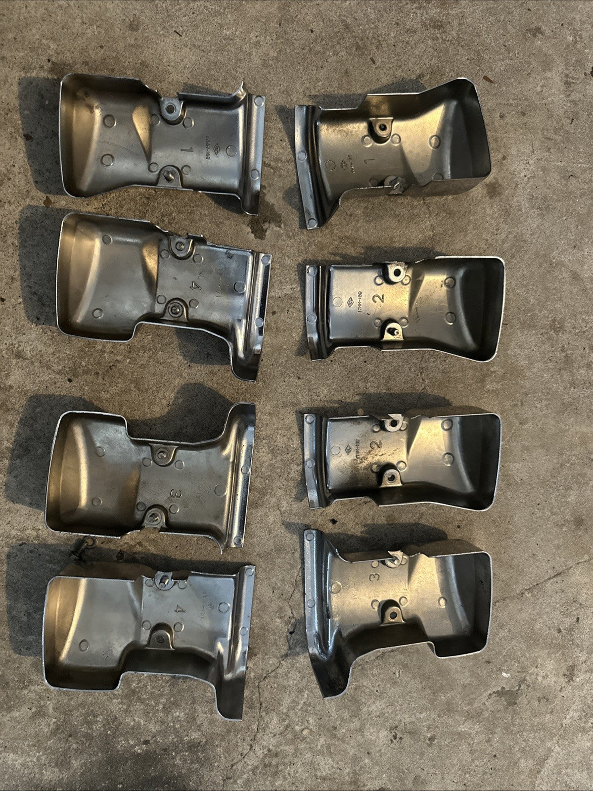 1996 YAMAHA ROYAL STAR XVZ1300A ENGINE CHROME CYLINDER HEAD COVER TRIM SET