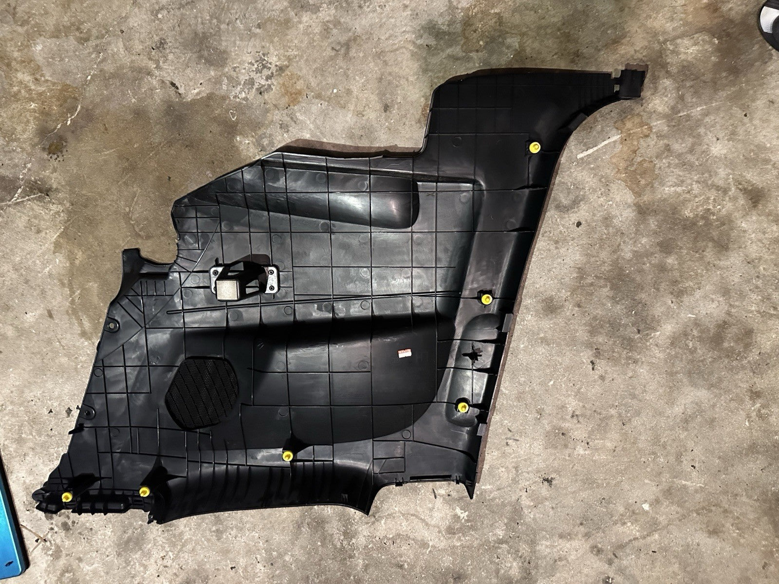 2014 Genesis Coupe left driver side rear quarter panel plastic interior trim OEM