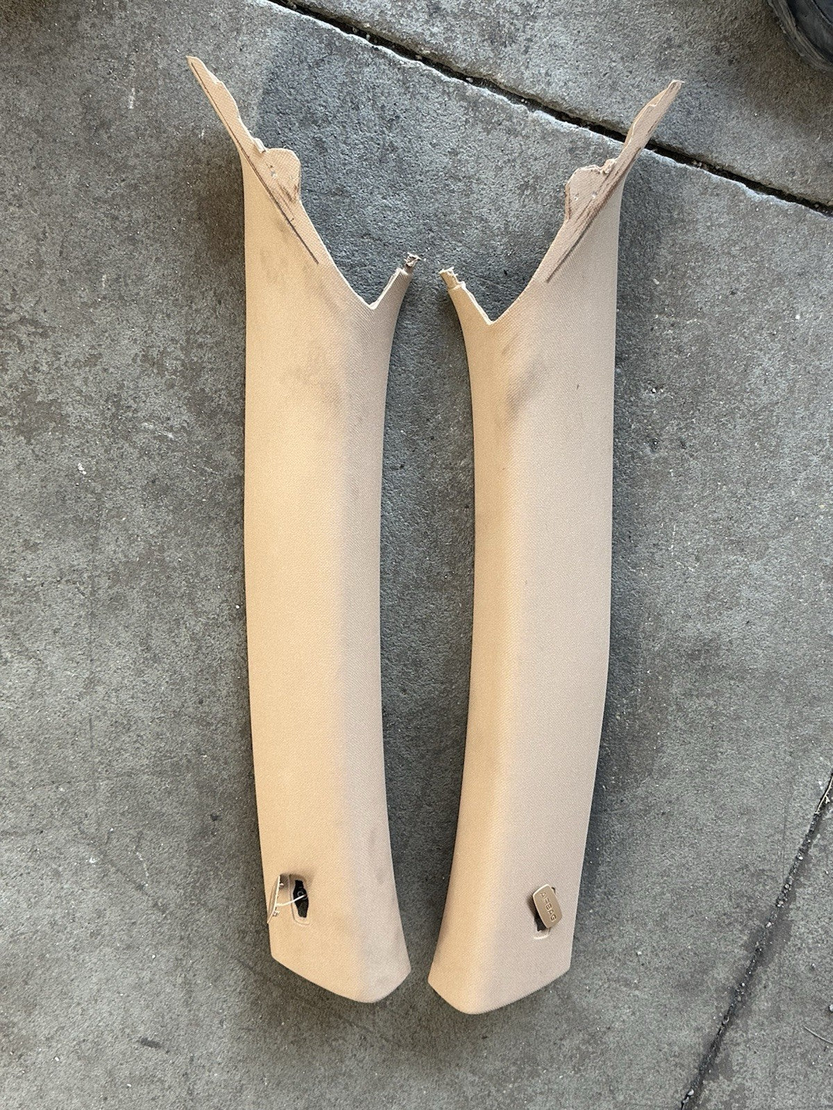 2003-2010 PORSCHE CAYENNE 957 FRONT INTERIOR A PILLAR TRIM PANEL ALCANTARA SET